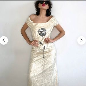 Vintage Velvet wedding gown/maxi dress